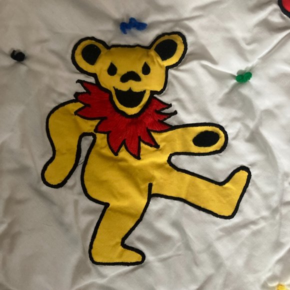 Vintage Grateful Dead Dancing Bear Baby Quilt / Wall Hanging / Tapestry HANDMADE - Picture 6 of 15